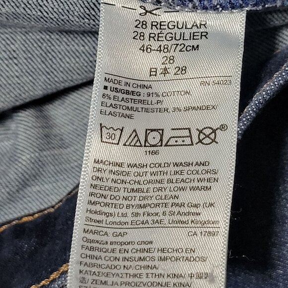 Gap True Skinny Jeans Womens Size 28 Mid Rise Dark Wash Denim Pants - Picture 5 of 5
